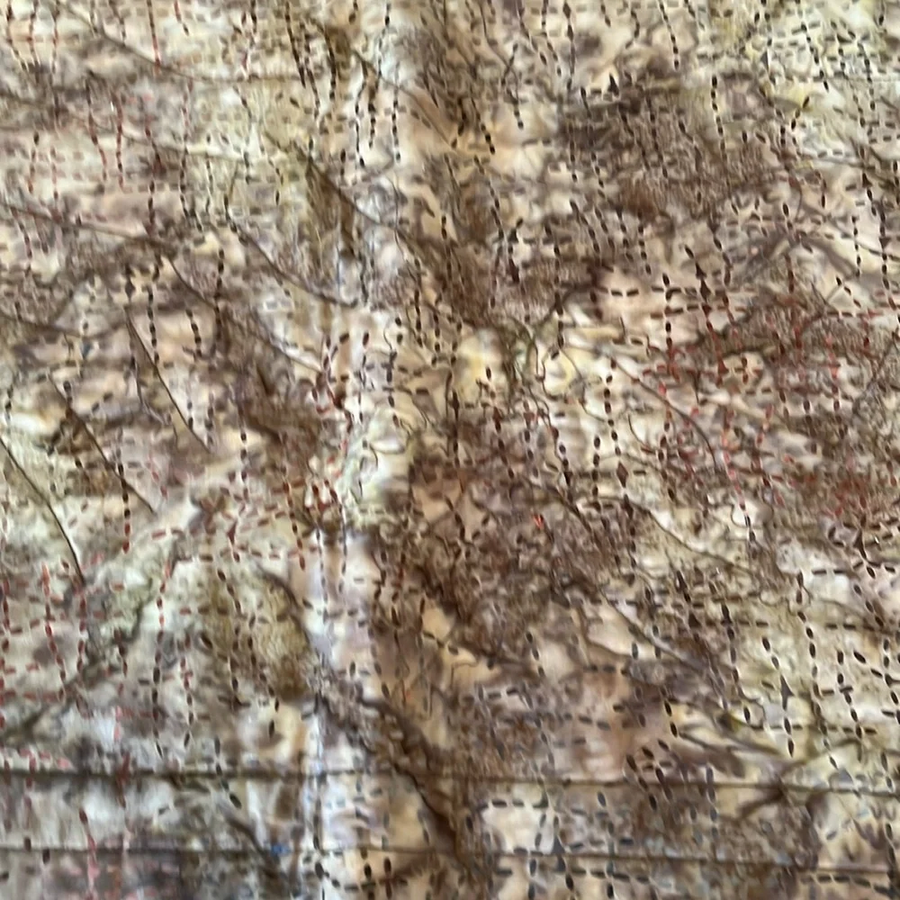 Beautiful terra cotta and green quilt wall hanging. Homemade.